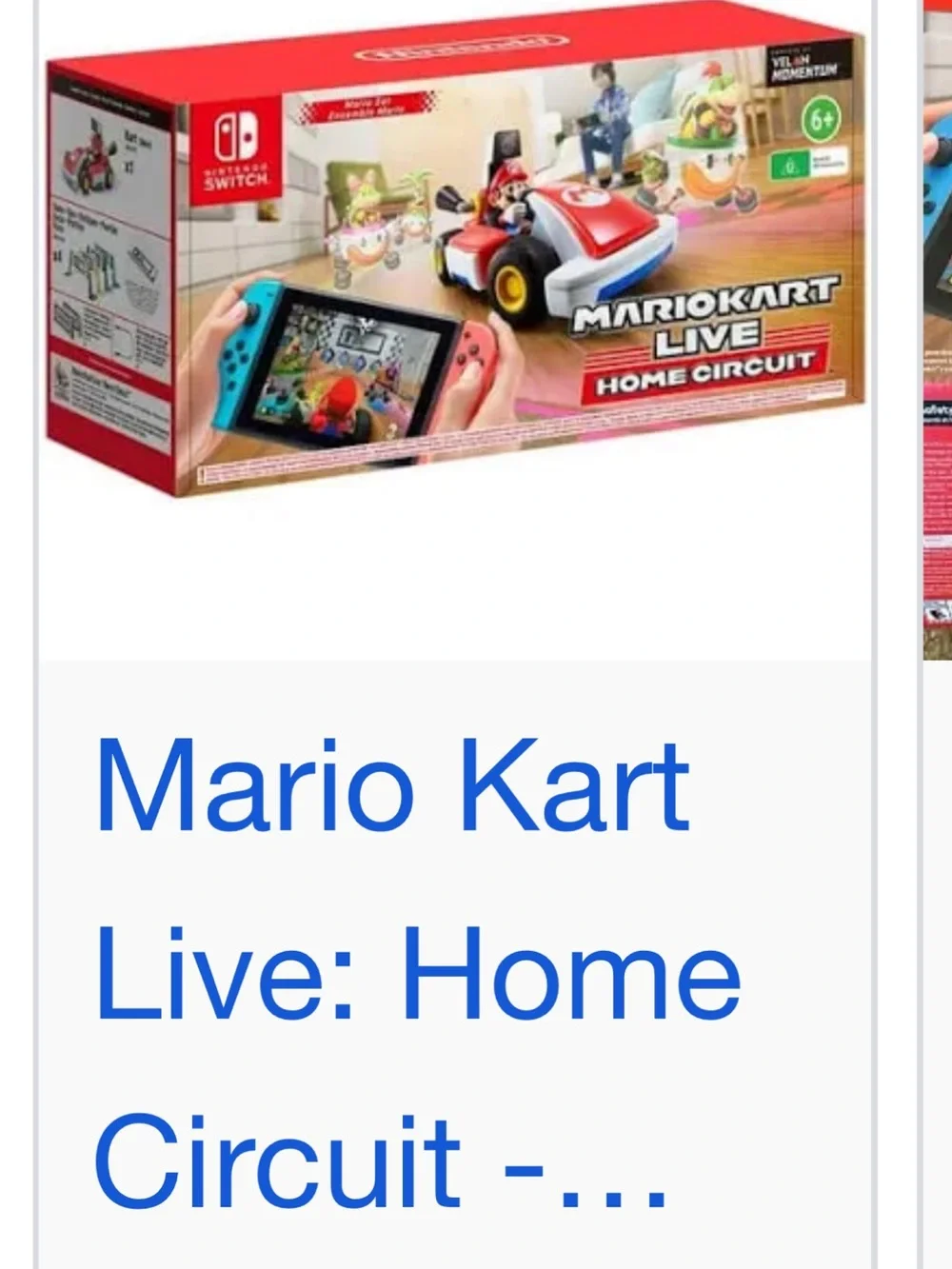 Mario Cart Live Home circuit for Nintendo switch.